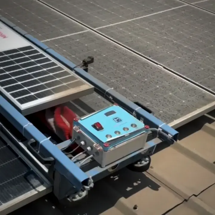 Close-up of the Solar Glide control box and brush housing