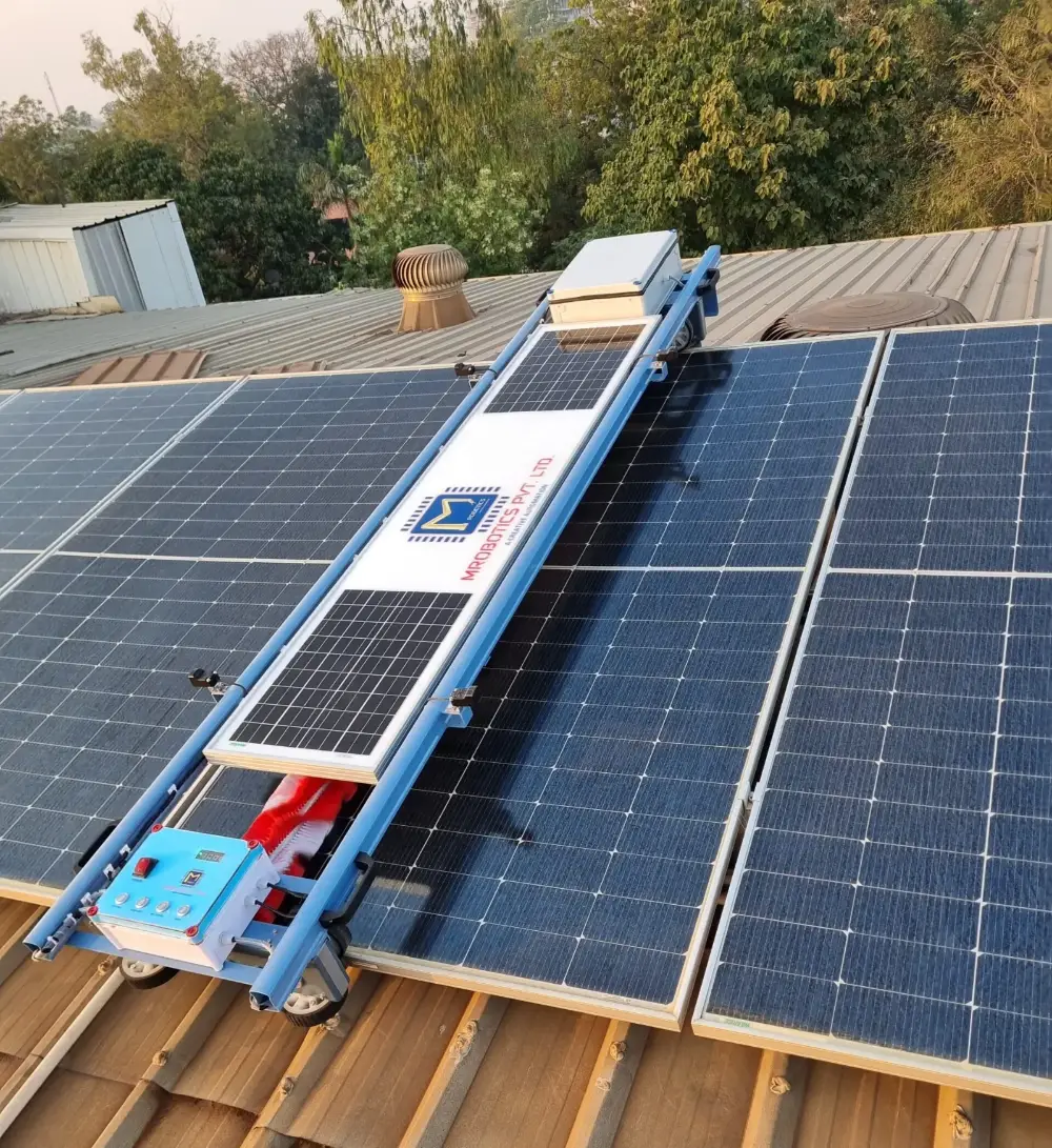 Solar Glide automatic waterless solar panel cleaning robot
